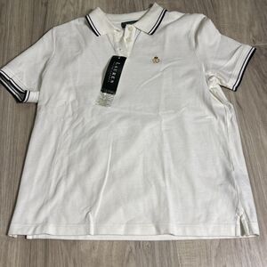 NWT Ralph Lauren Madison ave White Polo with Crescent Made In USA Size Large